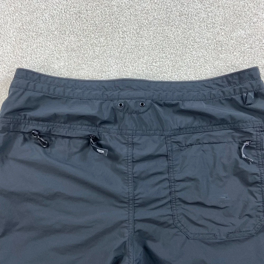 Vans Board Shorts Mens 32 Black Drawstring Zipper Pockets Surf Skate Swim